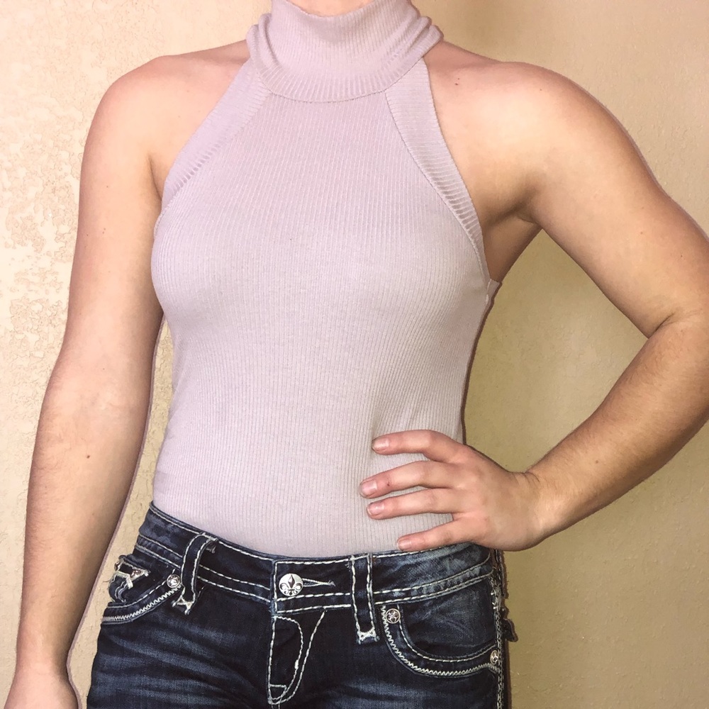 Turtleneck sleeveless bodysuit